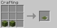 A moss carpet crafting recipe in Minecraft